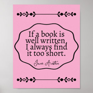 Jane Austen - if a book is well written Poster