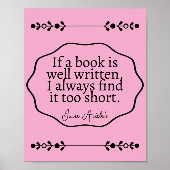 Jane Austen - if a book is well written Poster (Front)