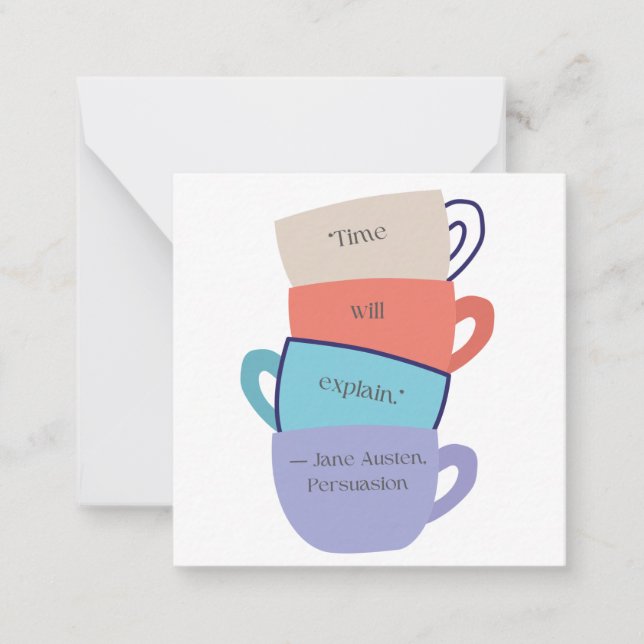 Jane Austen Inspired Note Card (Front)