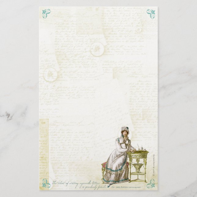 Jane Austen Inspired Stationery I (Front)