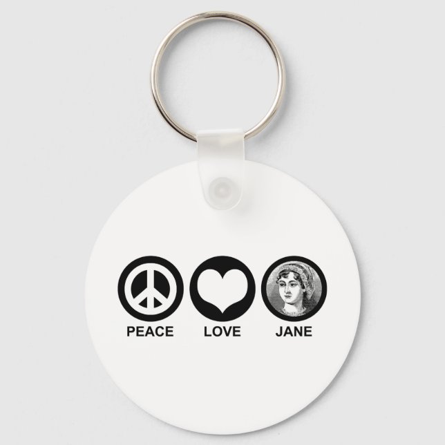 Jane Austen Keychain (Front)