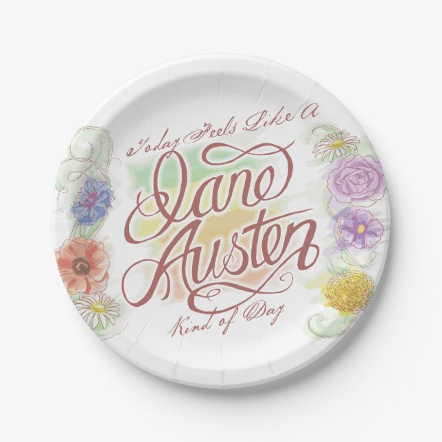 Jane Austen Kind of Day Paper Plates (Front)