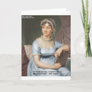 Jane Austen Loved U Less Quote On Gifts & Cards