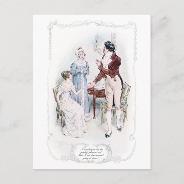 Jane Austen Mansfield Park Illustration Postcard (Front)