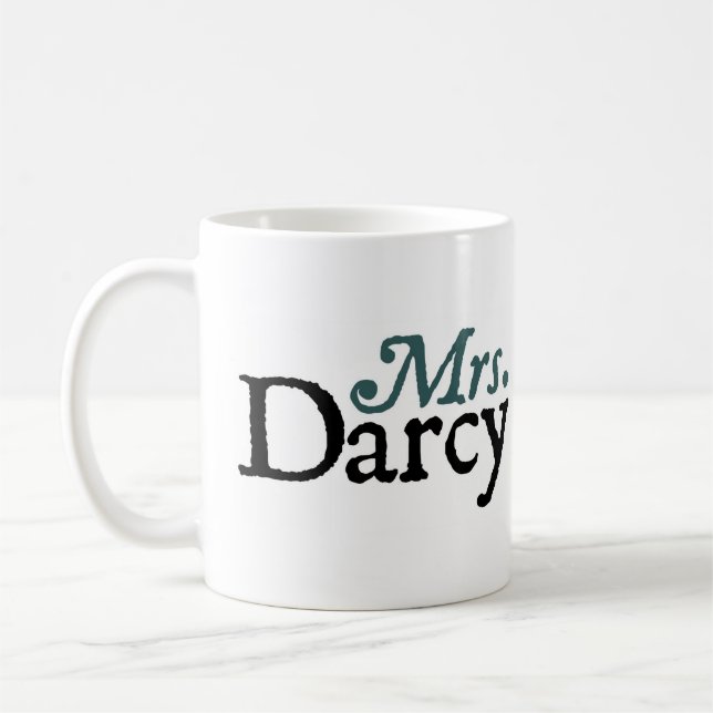 Jane Austen Mrs. Darcy Mug (Left)