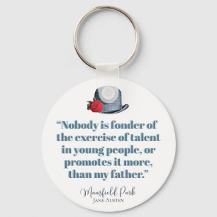 Jane Austen - My Father - Vintage Hat Keychain