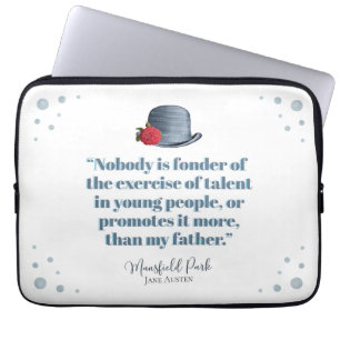 Jane Austen - My Father - Vintage Hat Laptop Sleeve