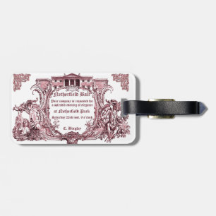 Jane Austen: Netherfield Ball Invite Luggage Tag