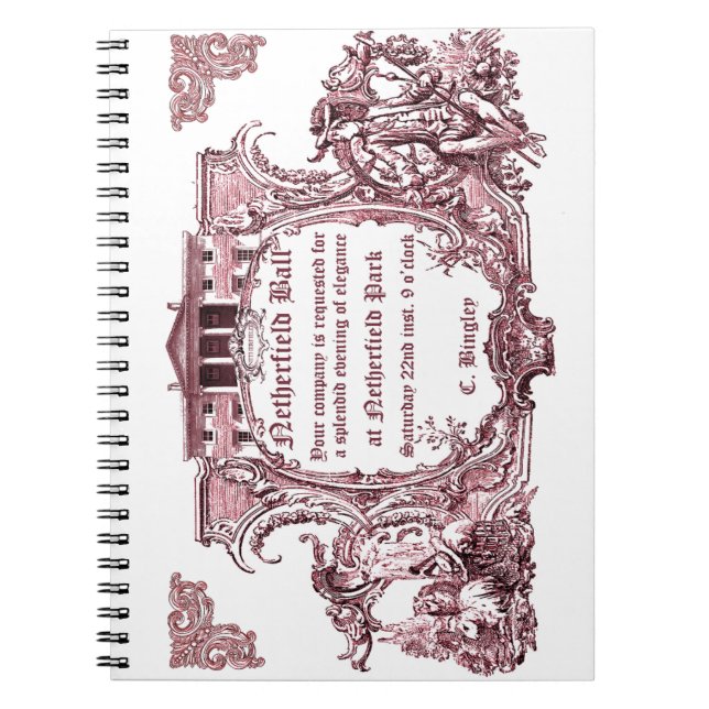 Jane Austen: Netherfield Ball Invite Notebook (Front)