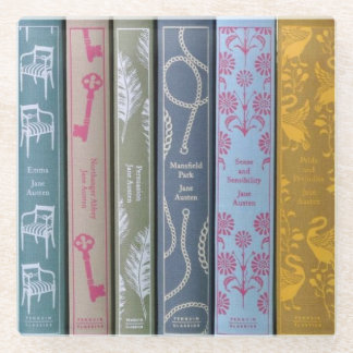 Jane Austen novels   Glass Coaster