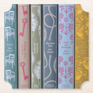 Jane Austen Novels Paper Coaster