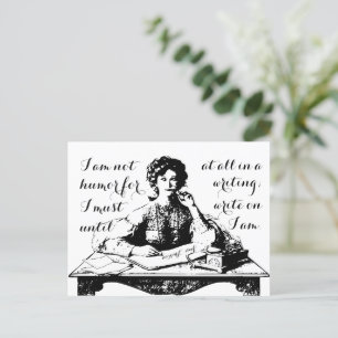 Jane Austen "On Writing" Citation Carte Postale