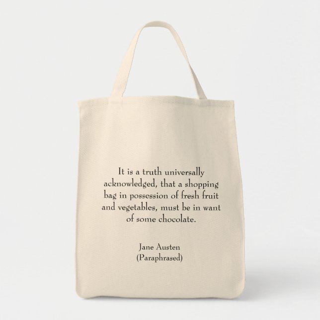 Jane Austen Paraphrasée Sac D'Achats (Devant)
