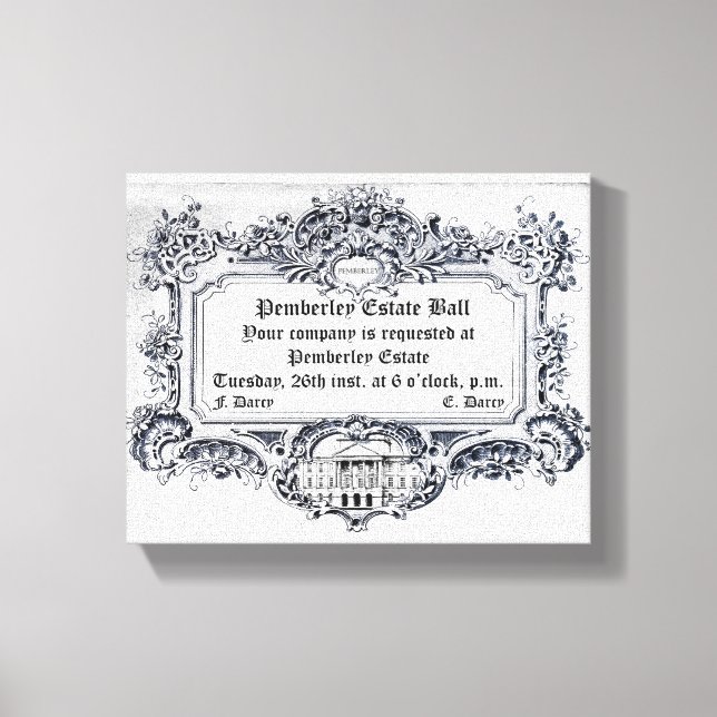 Jane Austen: Pemberley Estate Ball Canvas Print (Front)