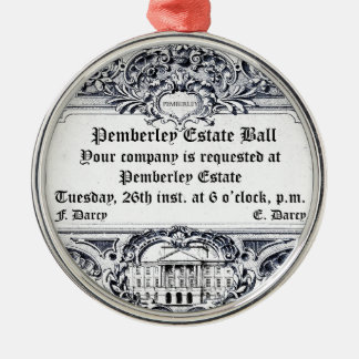 Jane Austen: Pemberley Estate Ball Metal Ornament