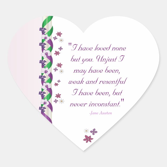 Jane Austen Persuasion Quote Stickers (Front)