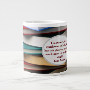 Jane Austen pleasure of novel Large Coffee Mug