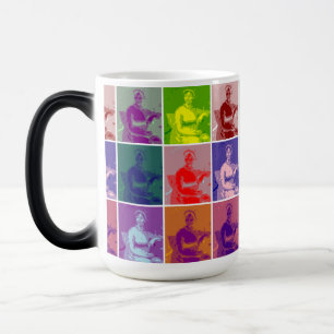 Jane Austen pop art colourful Magic Coffee Mug
