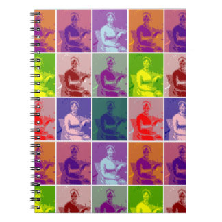 Jane Austen pop art colourful Notebook