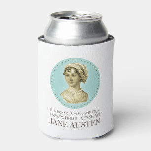 Jane Austen Portrait and Quote on Reading Can Cooler