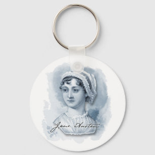 Jane Austen Portrait and Signature Keychain