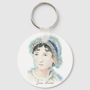 Jane Austen Portrait by Alice Flynn Keychain