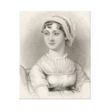 Jane Austen Portrait Stretched Canvas Print