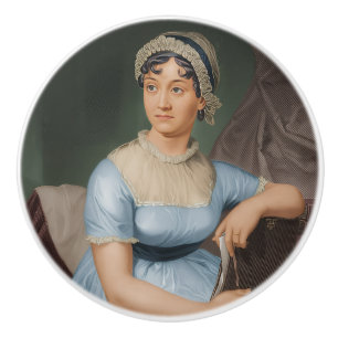 Jane Austen Portrait Ceramic Knob
