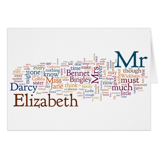 Jane Austen - Pride and Prejudice - Words (Front Horizontal)