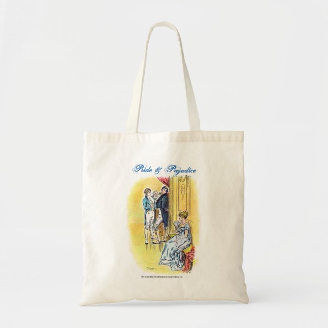 Jane Austen Pride & Prejudice - She is Tolerable Tote Bag (Front)