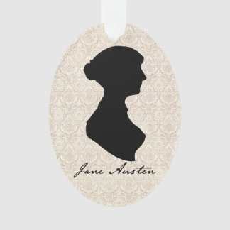 Jane Austen profile silhouette Ornament