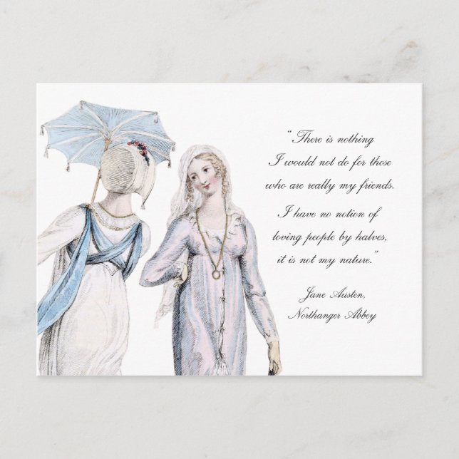 Jane Austen Quotation Friends Friendship Postcard (Front)