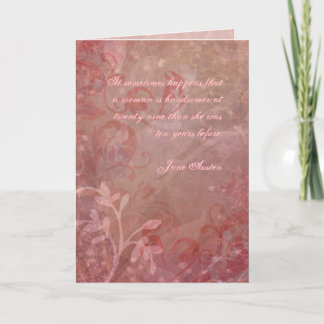 Jane Austen Quote Birthday Card CUSTOMIZED