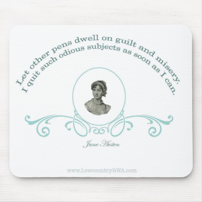 Jane Austen Quote Mouse Pad (Front)