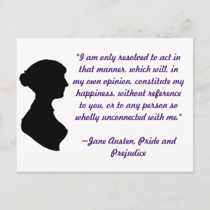 Jane Austen Quote Postcard