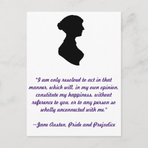 Jane Austen Quote Postcard
