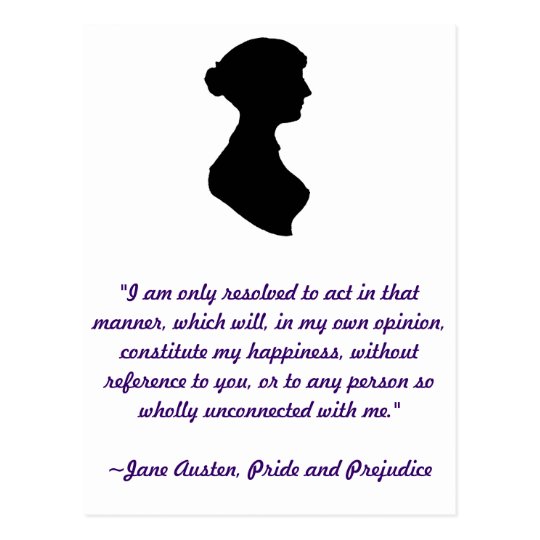 Jane Austen Quote Postcard