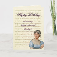 Jane Austen Quote Write your own Birthday Card