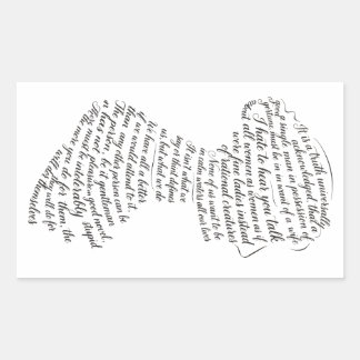Jane Austen Quotes Calligram Sticker