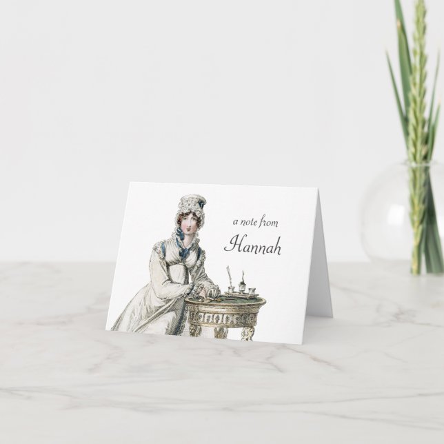 Jane Austen Regency Custom Personalized Notecards (Front)