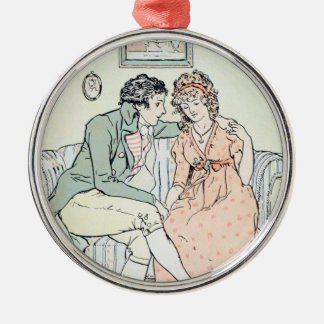 Jane Austen Sense and Sensibility Christmas Metal Ornament