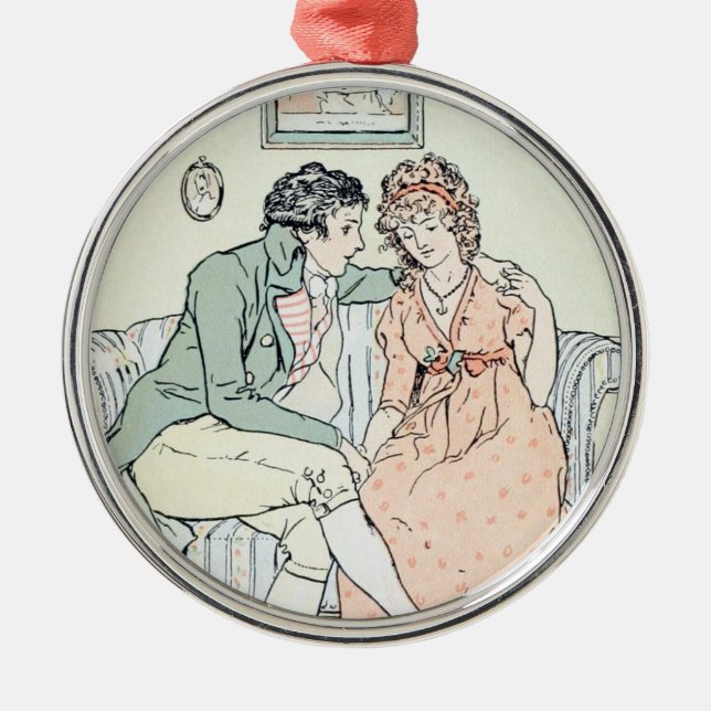 Jane Austen Sense and Sensibility Christmas Metal Ornament (Front)