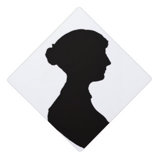 Jane Austen silhouette Graduation Cap Topper