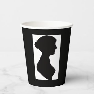 Jane Austen Silhouette Paper Cups