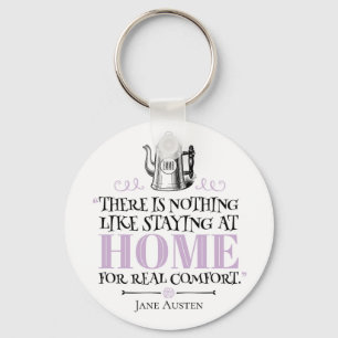 Jane Austen - Staying at Home - Coffee Pot Keychain