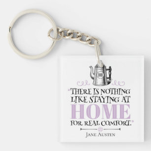 Jane Austen - Staying at Home - Coffee Pot Keychain
