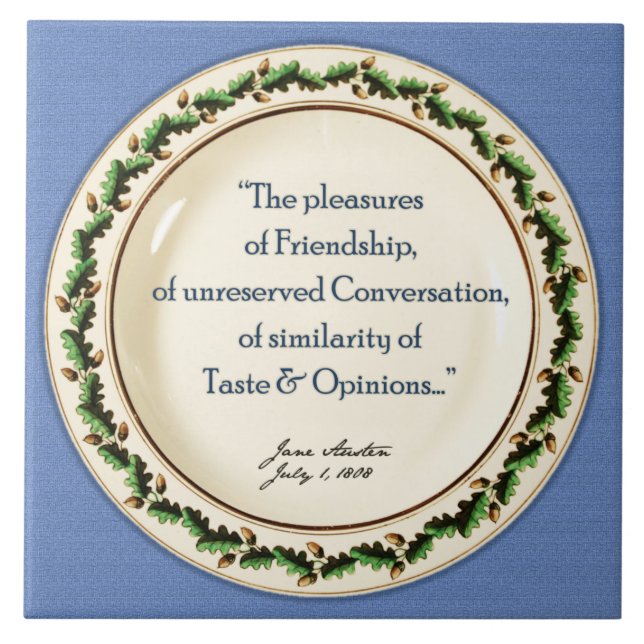 Jane Austen Tile Trivet / Teapot Stand (Front)