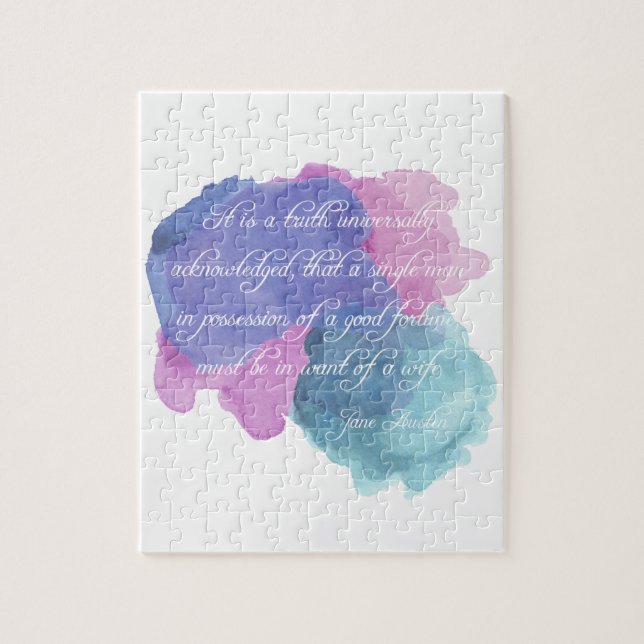 Jane Austen- Truth Universally Acknowledged Jigsaw Puzzle (Vertical)