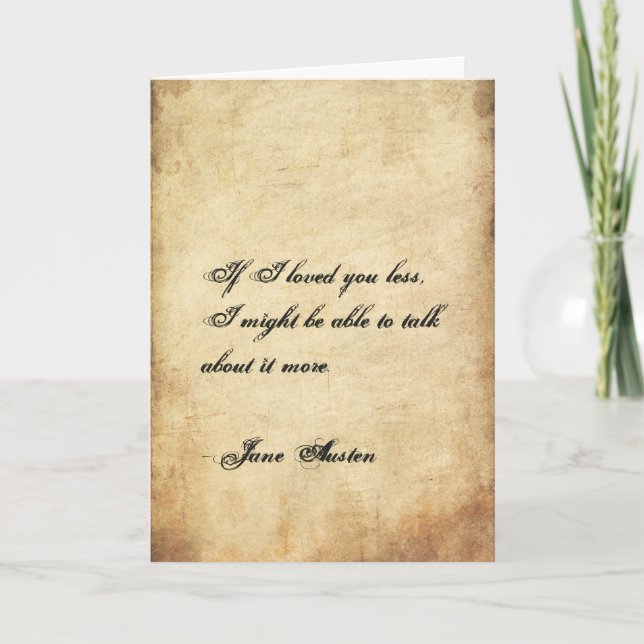 Jane Austen Valentine's Day Card CUSTOMIZED (Front)