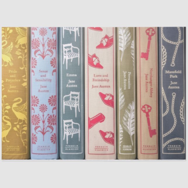Jane Austen's books Tissue Paper (Front)